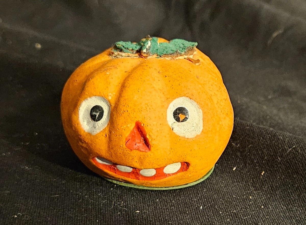 Vintage HALLOWEEN c1910 JOL CANDY CONTAINER Germany Veggie Man Ex