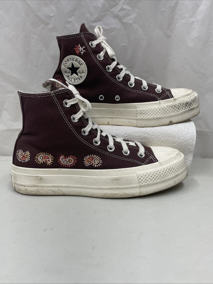 Zapatos Converse para mujer A08174C CTAS Lift Platform Evolution talla 7 marrón SP EXC Foto 2 de 4