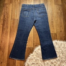 Vintage 80’s Levi’s 646 Orange Tab Bellbottom Flare Faded Denim Jeans Size 37x30