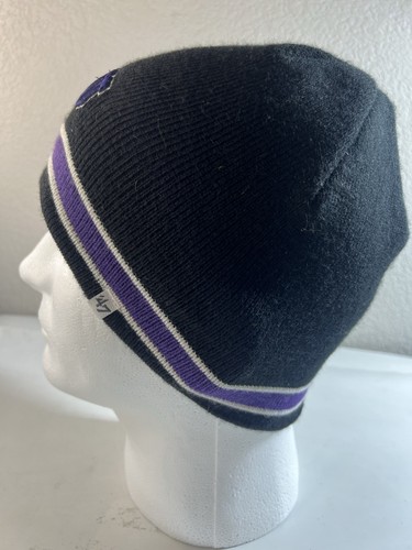 TCU Go Horned Frogs Beanie Skull Cap ‘47 Black/Purple Texas Knit Winter Hat - Picture 4 of 13