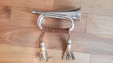 Authentic Silver British Army Bb Bugle Nice Condition