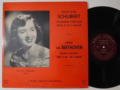 SLYVIA NORDBY Schubert Wanderer Beethoven Piano Sonata MUSIC LIBRARY LP 7055