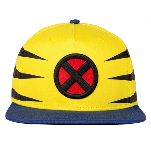 X-Men Wolverine Under Bill Art Flat Brim Hat Yellow - Picture 2 of 6