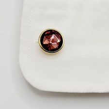 Handsome Fancy Round Purple Glass Faceted Rhi...