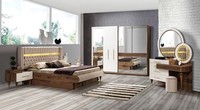 Schlafzimmer Bett 2X Nachttische 5Tlg Set Komplett Design MöBel Luxus