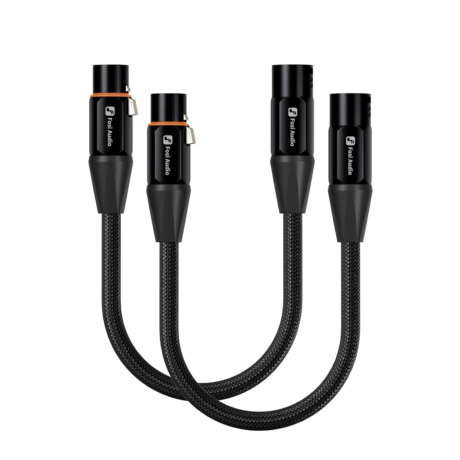 XLR Cable 1ft, 2 Pack Cables Preamp to Power Amp, Durable Shielding for ZA3 ZD3