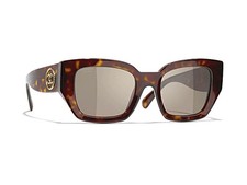 Chanel CH5506 714-83 Brown Tortoise Frame w "CC"/Brown Polarized Lens Sunglasses