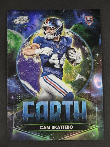 2025 Topps Cosmic Chrome Cam Skattebo Earth (RAW)