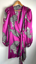 NEW LOOK - WRAP DRESS LEOPARD  - SIZE 6 - PINK