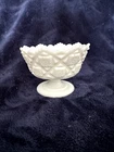 Vintage Westmoreland White Milk Glass Candy Nut Dish Old Quilt Pattern