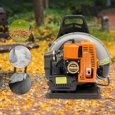 2024 New Upgraded 63CC 2-Stroke 850CFM 4.3HP Commercial Backpack Gas Leaf Blower