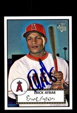 Signed Baseball Card Auto 2006 Topps '52 Rookies #166 Erick Aybar Angels