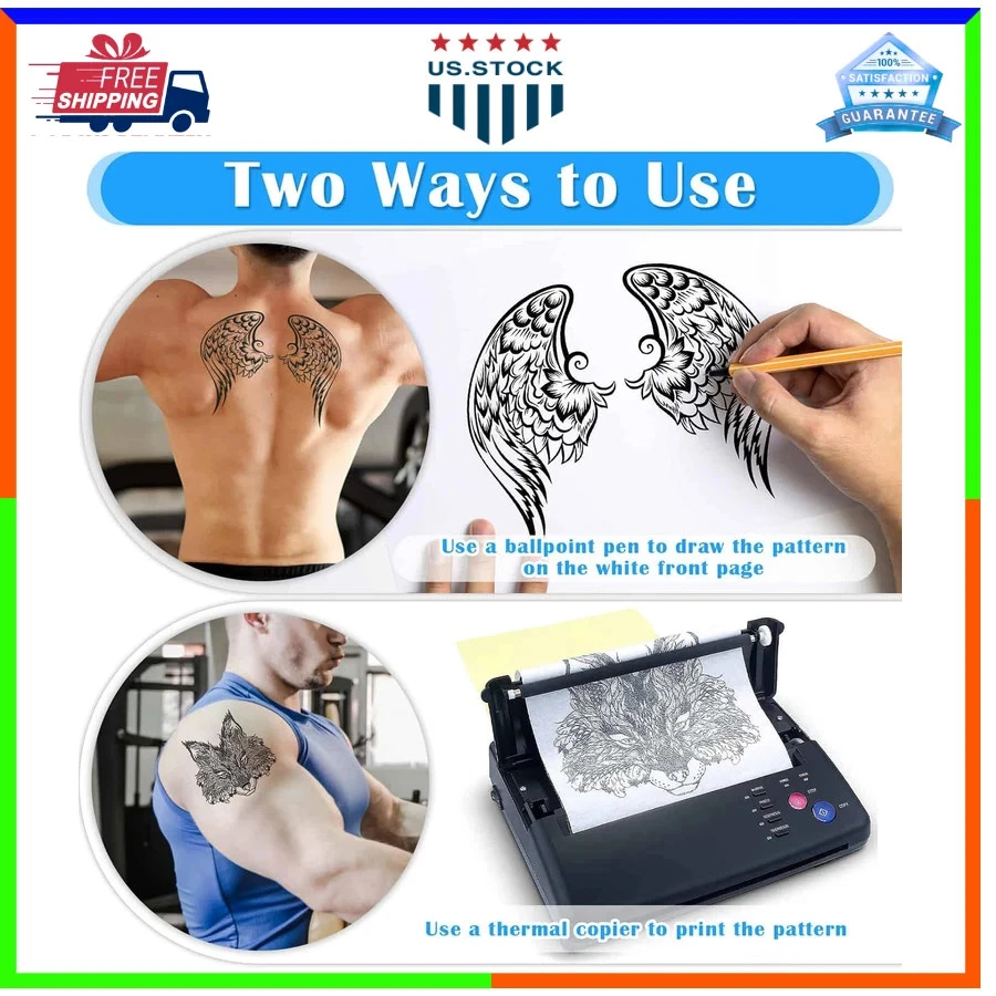 50 Sheets Tattoo Transfer Paper A4 Stencil Paper for Tattooing 8.25 x 11.75 Inch image 3