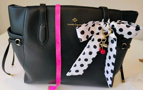 Nanette Lepore Handtasche schwarz Kunstleder Portemonnaie - Bild 9 von 10