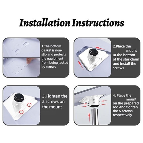Robust Mounting Solution for Starlink For Gen 3 Pipe Adapter Installation - Afbeelding 7 van 8