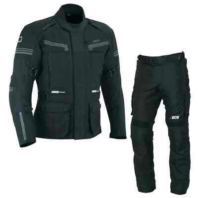 Mens Motorcycle Suit Biker Textile CE Protectors Jacket & Trousers Waterproof New
