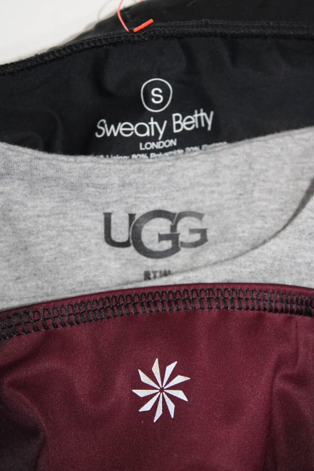 Athleta Ugg Sweaty Betty Womens Padded Cutout Sports Bra Black Size M S