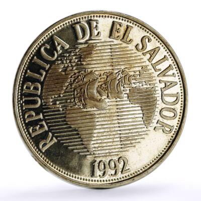 El Salvador 150 colones America Discovery Columbus Ships KM-160