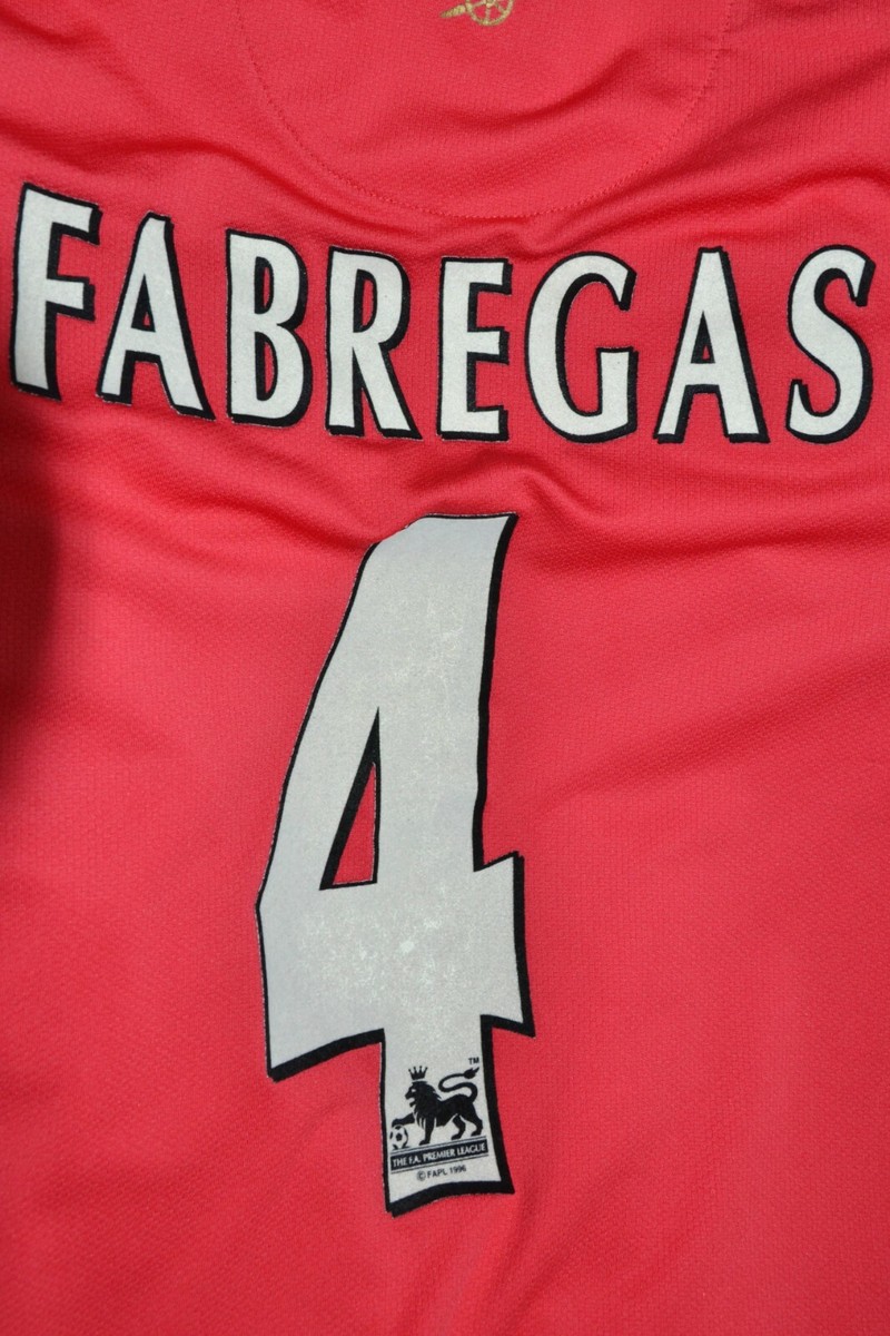 ARSENAL LONDON 2006/2007 HOME FOOTBALL SHIRT NIKE 4 FABREGAS SIZE
