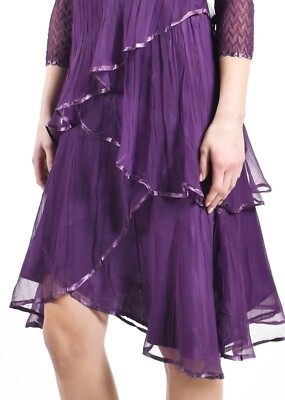 how do komarov dresses fit Maxi Chiffon Scarf Dress