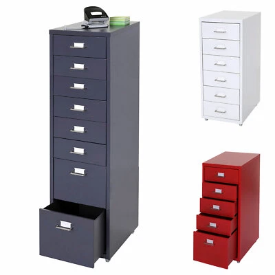 Rollcontainer Boston T851, Schubladenschrank Stahlschrank, 69/109x28x44cm