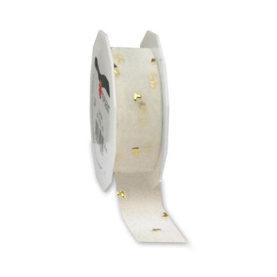 Nastro In Organza Alta Qualità – Colore Crema, Larghezza 12 Mm, Rotolo Da 45 Mt, Per Scrapbooking E Pacchi Regalo