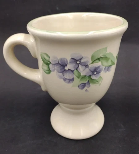 1 Pfaltzgraff USA,  Footed Pedestal Tea/Coffee Mugs/Cups Garden Party 