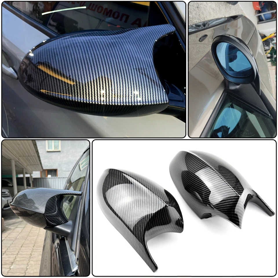 Tapa de espejo retrovisor lateral de fibra de carbono pre-LCI 2005-2008 BMW E90 E91 328i 335i C Foto 2 de 4