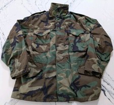 Vintage Alpha Industries Camouflage Cold Weather Field Coat Mens L M65 USA Made