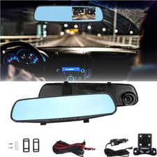 1080P HD Rearview Mirror Car DVR Dual Dash Cam Camera Front Rear Video Recorder