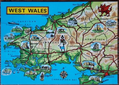 KARTE Postkarte - WESTWALES