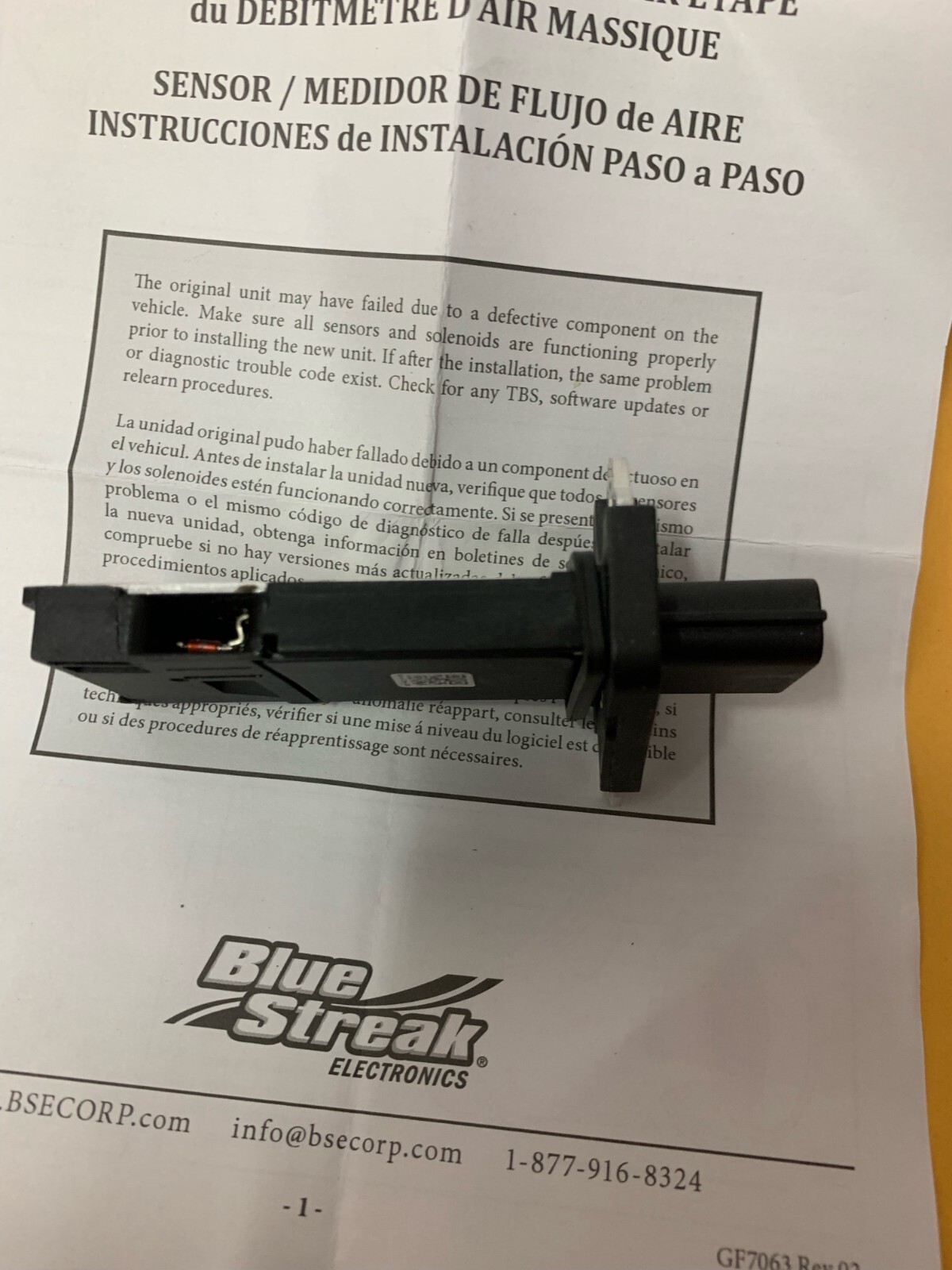 Blue Streak Electronics Mass Air Flow Sensor (20052010 Nissan Titans