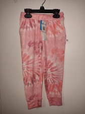 NWT Roxy Girls Pink Tie Dye Lightweight Polyester Blend Sweat Pants Girls Size 4