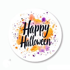 Happy Halloween Favors Scrapbook Stickers Halloween Envelope Seals Spooky Labels