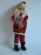 Vintage 11 IN.1950's Santa Claus Doll Rubber Face MID CENTURY Dream Dolls