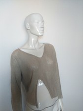 ZUZA BART Damen Leinen Bluse Strick Pullover Gr.M