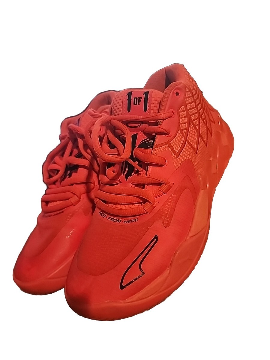 PUMA MB.01 LaMelo Ball Boys 7C Red Blast Shoes Basketball  display picture 1