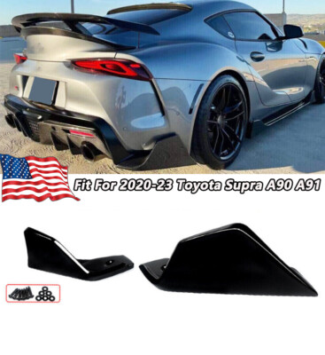 For 2020-up Supra A90 A91 MK5 Gloss Black Rear Bumper Side Corner ...