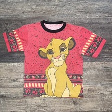 Vintage 90s Lion King All Over Mega Print Shirt Simba Youth Medium