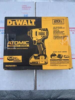DEWALT ATOMIC 20V Max Li-Ion Compact 1/4 in. Impact Driver Kit DCF809D1 (T5-D9)