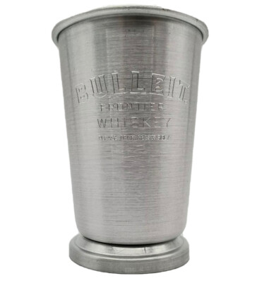 BULLEIT BOURBON WHISKEY MINT JULEP CUP DERBY DAY ENGRAVED DRINK ALUMINUM CUP NEW