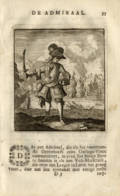 Antiker Berufsdruck - ADMIRAL - FLOTTE - St. Clara - 1699