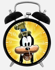 Disney Goofy Alarm Desk Clock 3.75" Home or Office Decor E135 Nice For Gift