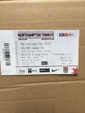 Northampton Town V Macclesfield Town 2018-2019 Match Ticket