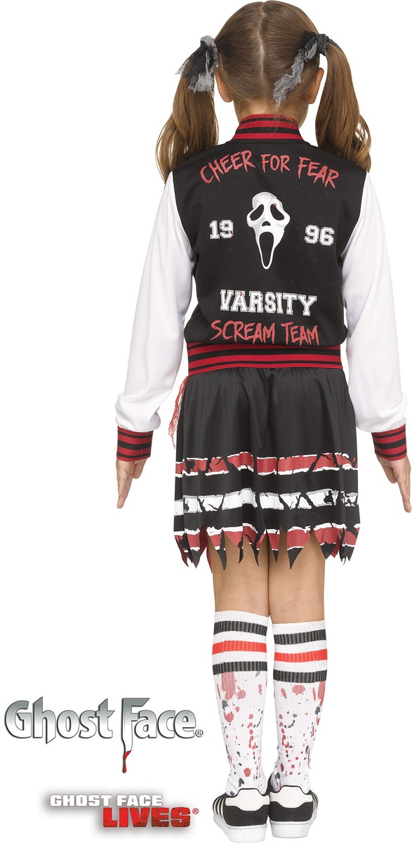 Ghost Face Cheerleader Scream for the Team Child Girls