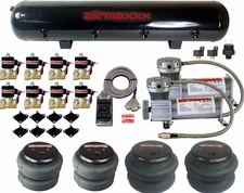 airmaxxx Pewter 400 Compressors 2500 2600 Bags 1/2" Valves Clear 7-Switch Kit