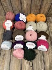 Lot of 18 Skeins Knit Picks Mixed Yarn and Colors, Lindy Chain, Capretta,Paragon