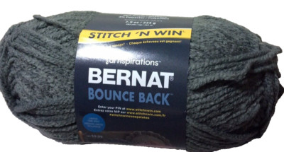 Bernat Bounce Back Yarn ''Gray Squirrel'' Color By Nature Collection
