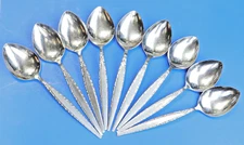 Vintage Oneida Community VENETIA 9 Place/ Oval Soup Spoons Stainless Flatware