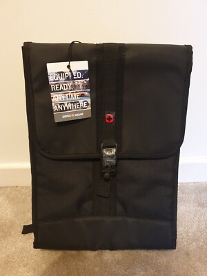 Wenger Swissgear 15L Rucksack - Brandneu - Laptop Flapover Umhängetasche - Schwarz
